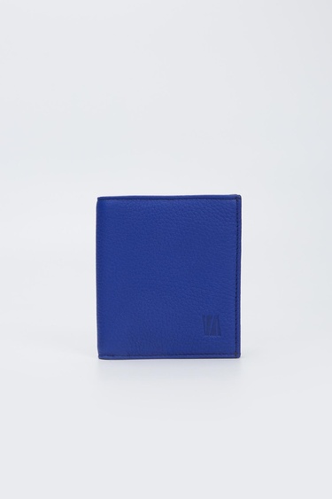  Valmenti Erkek Saks Mavi Hakiki Deri Cuzdan,Kartlık,Anahtarlık