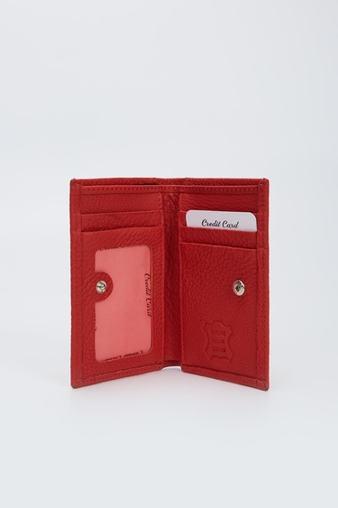  Valmenti Erkek Kırmızı Hakiki Deri Cuzdan,Kartlık,Anahtarlık