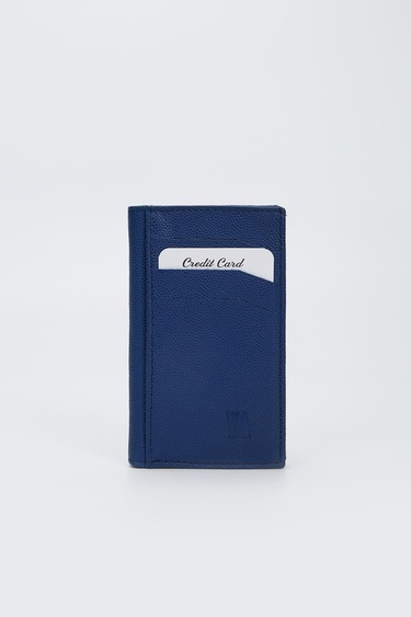  Valmenti Erkek Saks Mavi Hakiki Deri Cuzdan,Kartlık,Anahtarlık