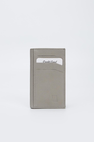  Valmenti Erkek Gri Hakiki Deri Cuzdan,Kartlık,Anahtarlık