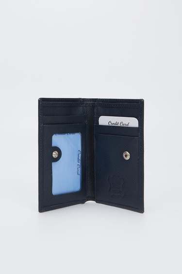  Valmenti Erkek Lacivert Hakiki Deri Cuzdan,Kartlık,Anahtarlık