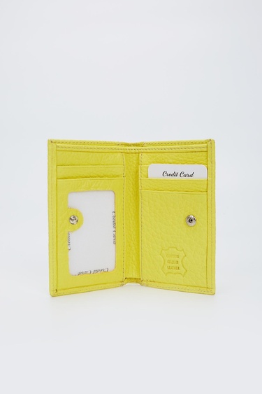  Valmenti Erkek Sarı Hakiki Deri Cuzdan,Kartlık,Anahtarlık