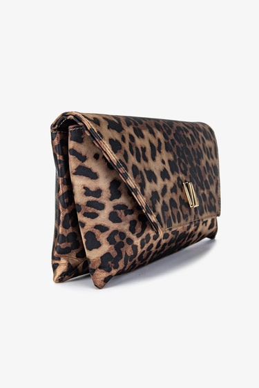  Valmenti Kadın Vegan Leopar Omuz Çanta