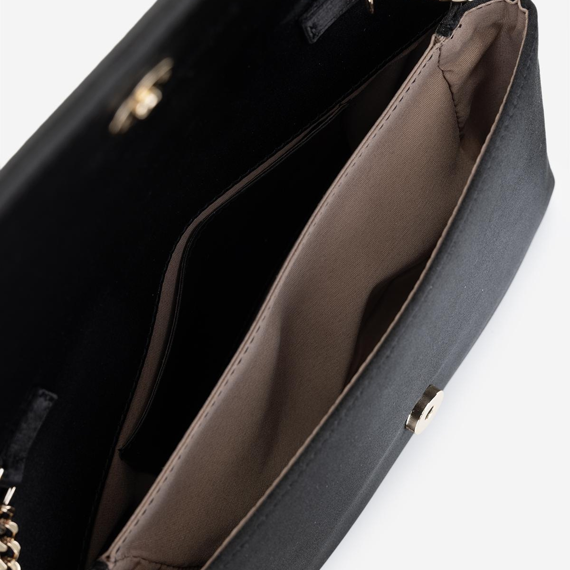 Valmenti Kadın Vegan Siyah Saten Omuz Çanta