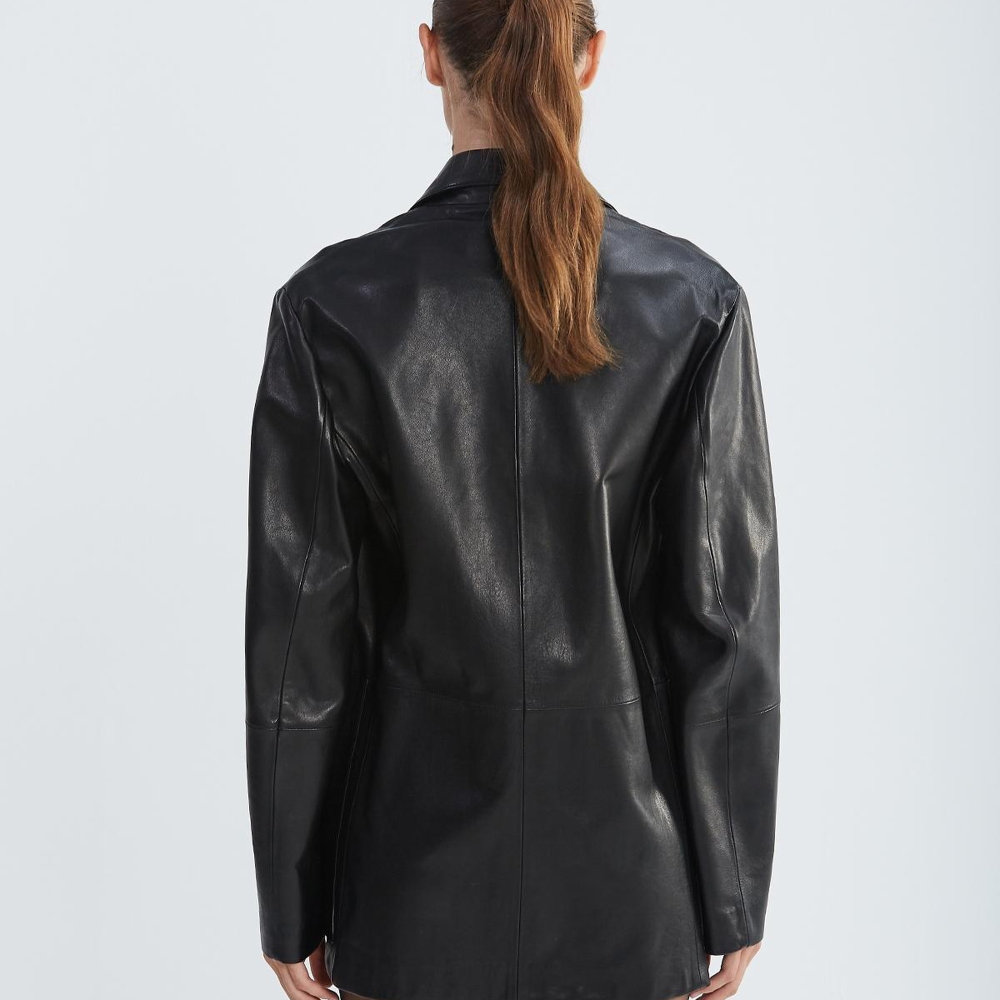 Valmenti Kadın Siyah Hakiki Deri Ceket