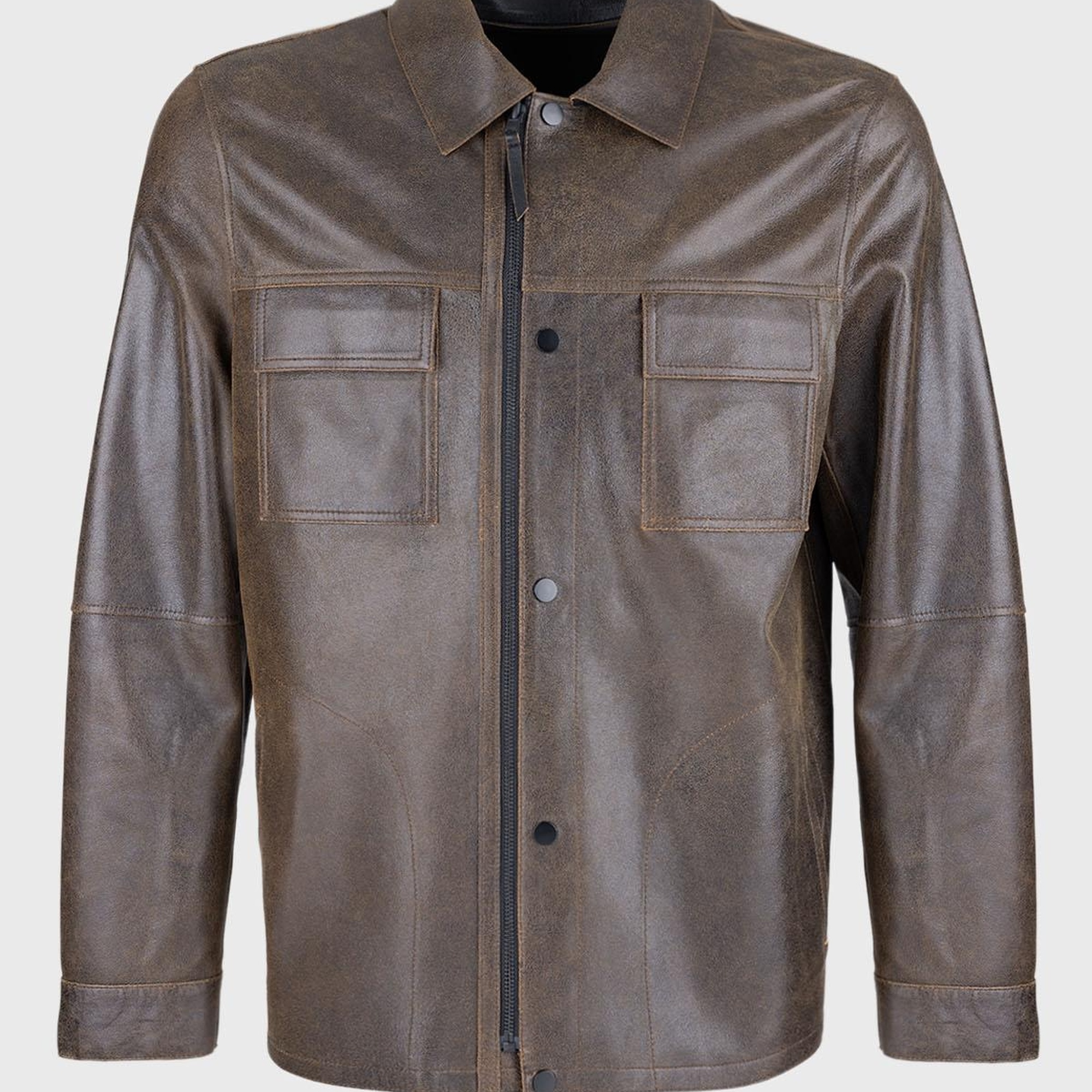 Valmenti Azila Erkek Taba Hakiki Deri Deri Mont