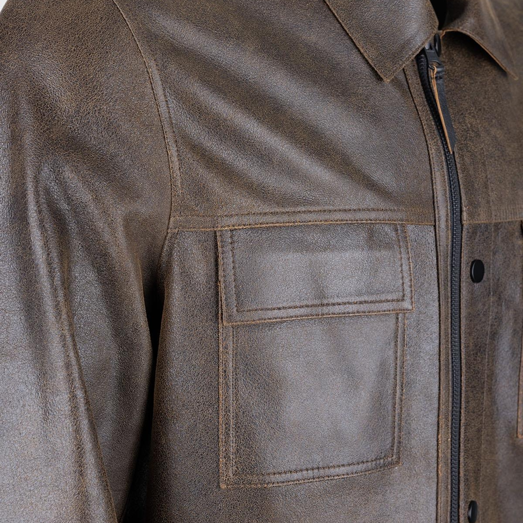 Valmenti Azila Erkek Taba Hakiki Deri Deri Mont