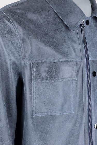  Valmenti Azila Erkek Mavi Hakiki Deri Deri Mont