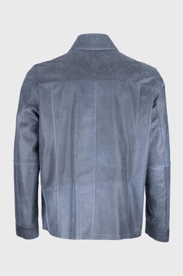  Valmenti Azila Erkek Mavi Hakiki Deri Deri Mont