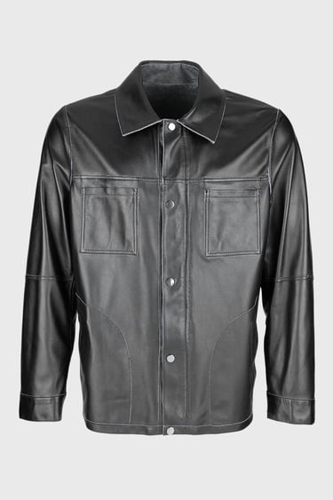  Valmenti Azila Erkek Mavi Hakiki Deri Deri Mont