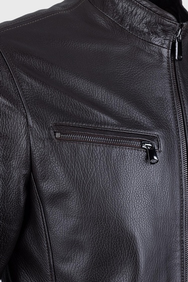  Valmenti Erkek Kahve Jumbo Hakiki Deri Deri Mont