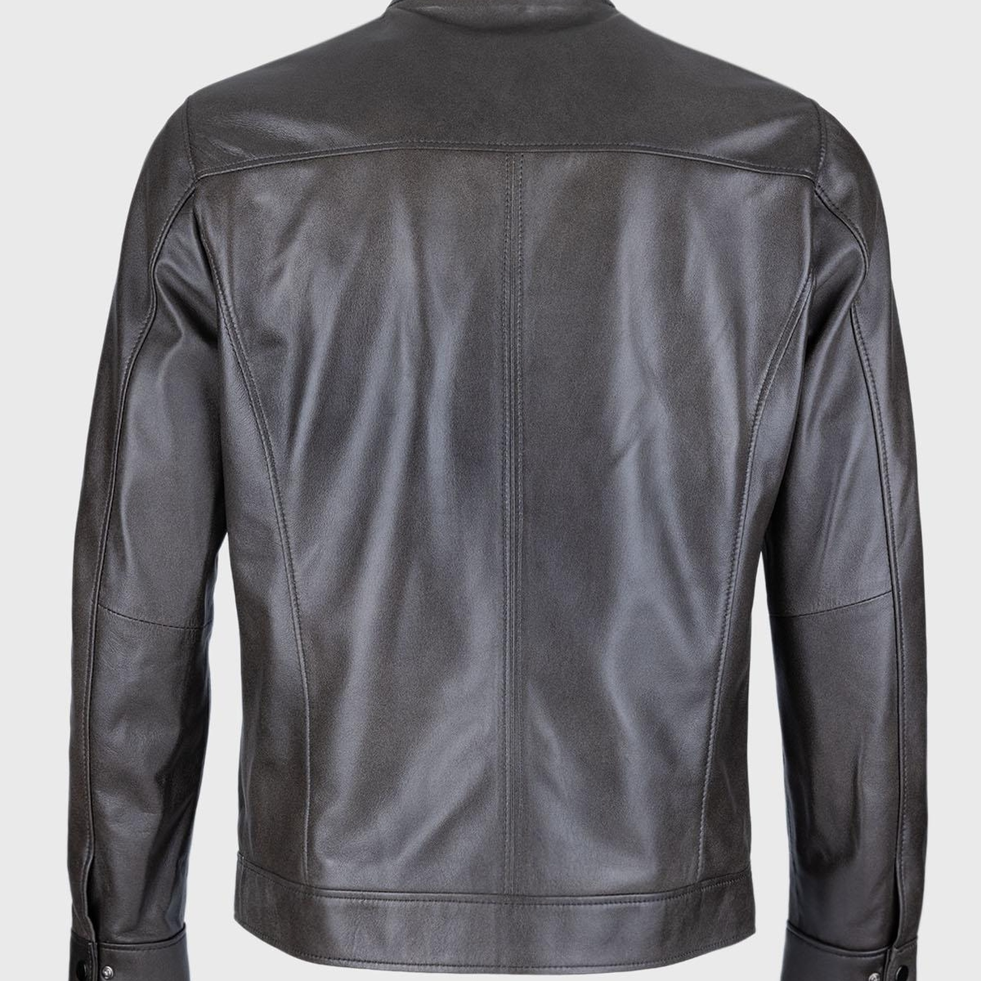 Valmenti Erkek Antrasit Hakiki Deri Deri Mont