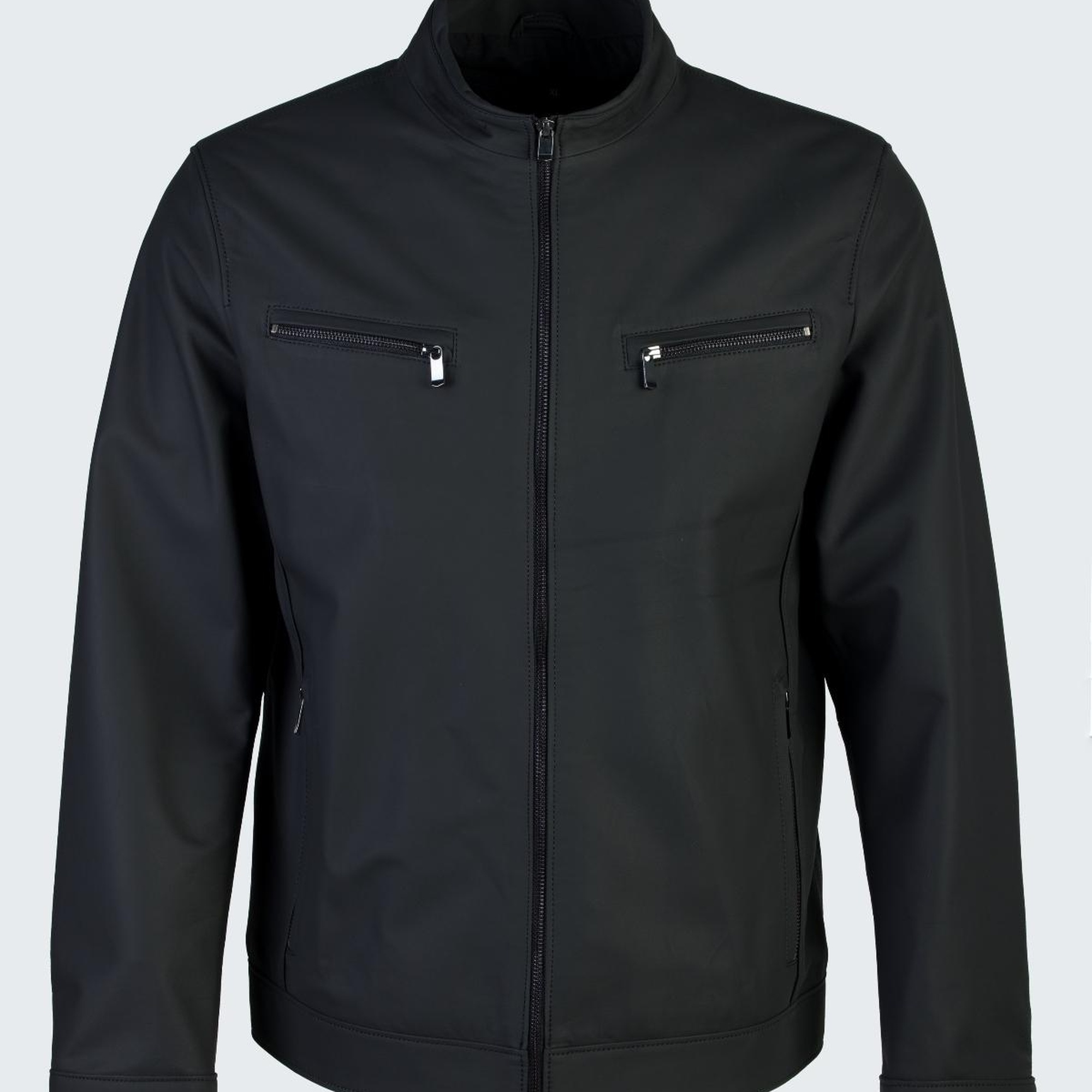 Valmenti Erkek Siyah Tafta Hakiki Deri Deri Mont