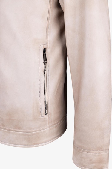  Valmenti Erkek Bej Hakiki Deri Deri Mont