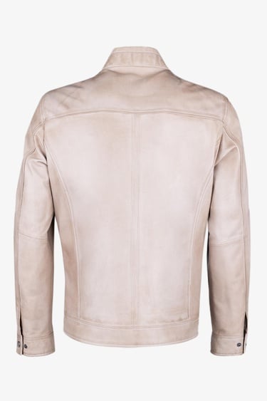  Valmenti Erkek Bej Hakiki Deri Deri Mont