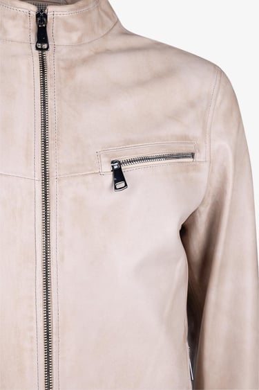  Valmenti Erkek Bej Hakiki Deri Deri Mont