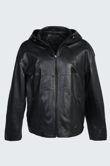  Valmenti Rosia Kadın Siyah jumbo Hakiki Deri Deri Mont