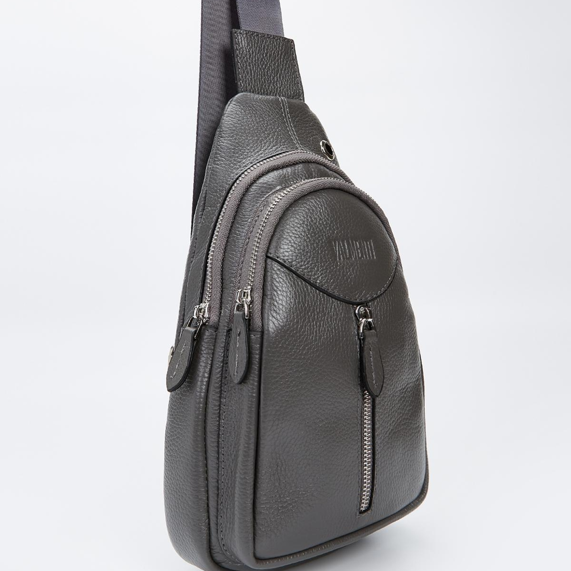 Valmenti Unisex Gri Hakiki Deri GÜNLÜK Çanta