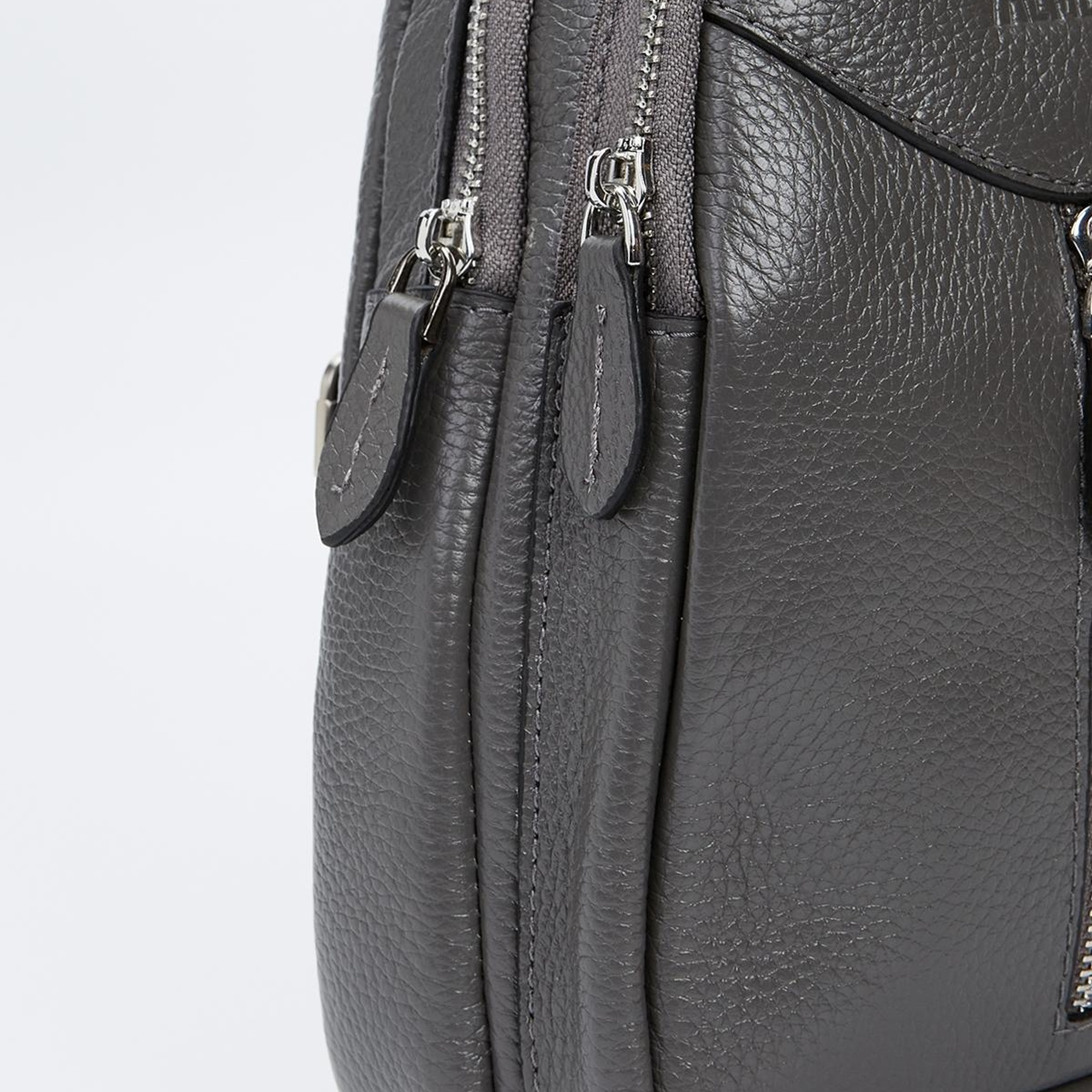 Valmenti Unisex Gri Hakiki Deri GÜNLÜK Çanta