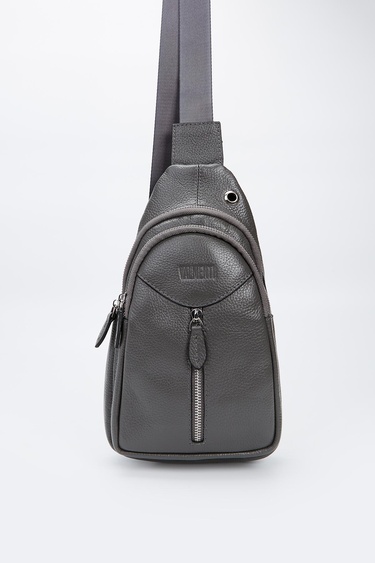  Valmenti Unisex Gri Hakiki Deri GÜNLÜK Çanta