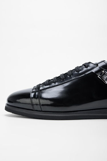  Valmenti Erkek Siyah Açma Hakiki Deri Casual Ayakkabı