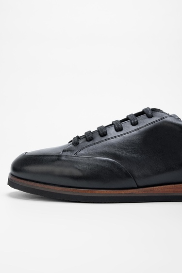  Valmenti Erkek Siyah Hakiki Deri Casual Ayakkabı