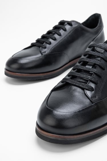  Valmenti Erkek Siyah Hakiki Deri Casual Ayakkabı