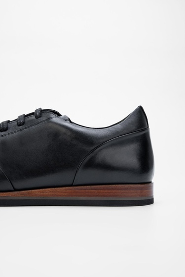  Valmenti Erkek Siyah Hakiki Deri Casual Ayakkabı