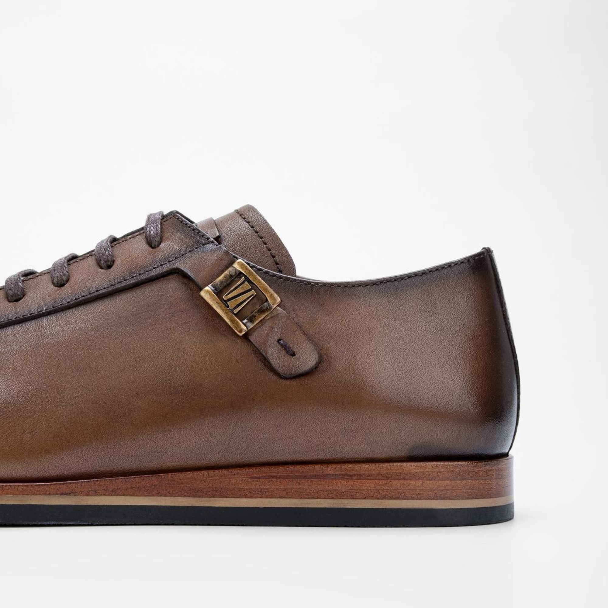 Valmenti Erkek Ceviz Hakiki Deri Casual Ayakkabı