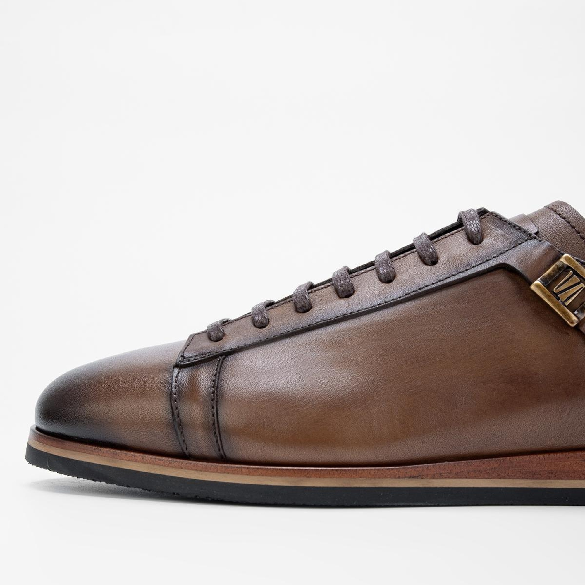 Valmenti Erkek Ceviz Hakiki Deri Casual Ayakkabı