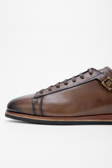  Valmenti Erkek Ceviz Hakiki Deri Casual Ayakkabı