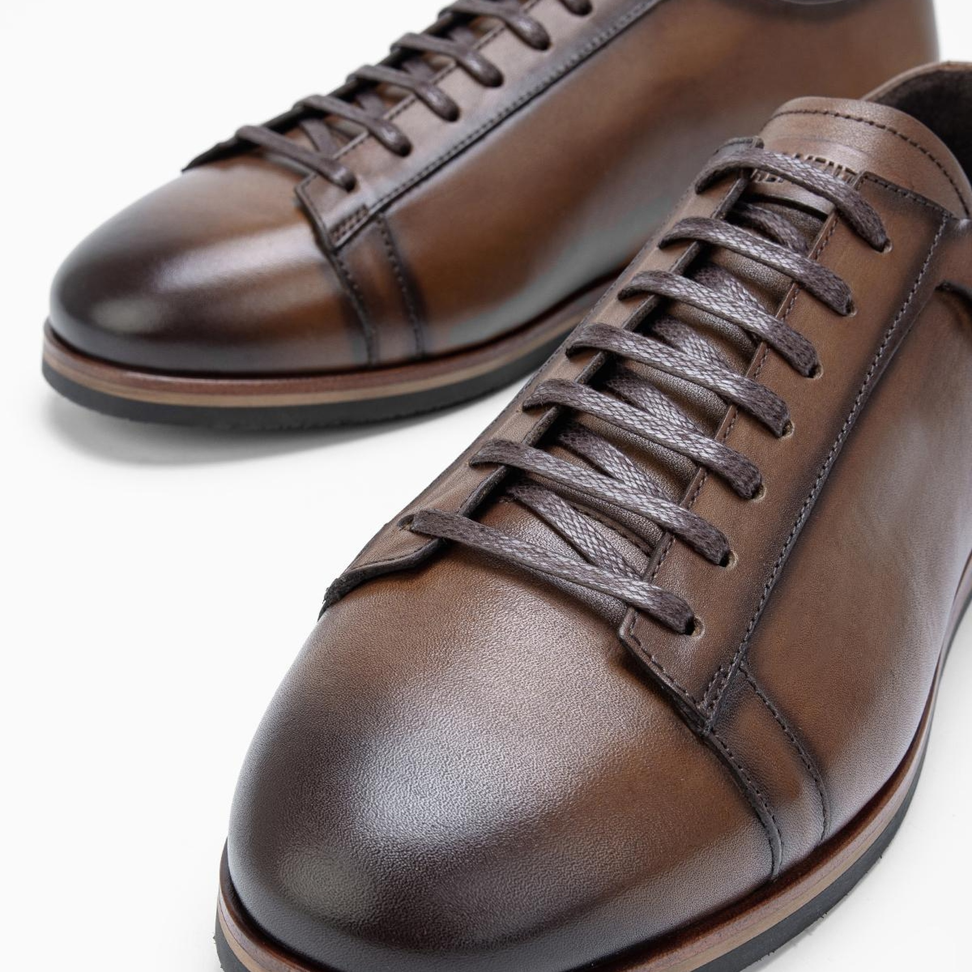 Valmenti Erkek Ceviz Hakiki Deri Casual Ayakkabı