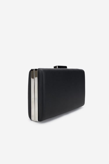  Valmenti Kadın Vegan Siyah Deri Abiye Çanta