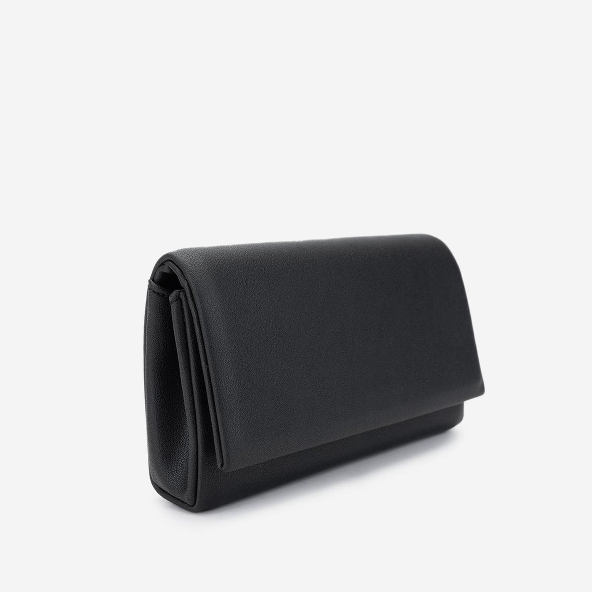 Valmenti Kadın Vegan Siyah Deri Abiye Çanta