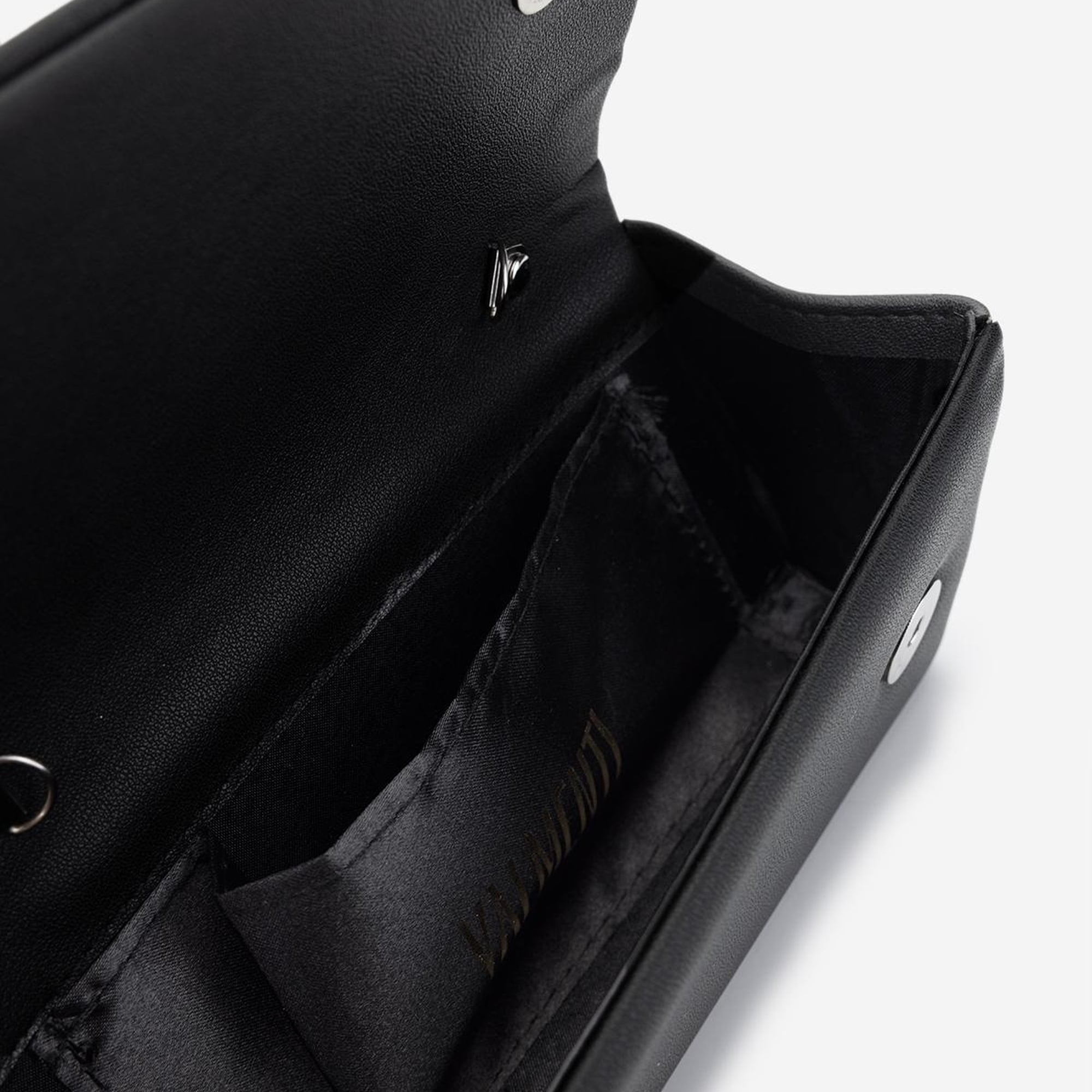 Valmenti Kadın Vegan Siyah Deri Abiye Çanta