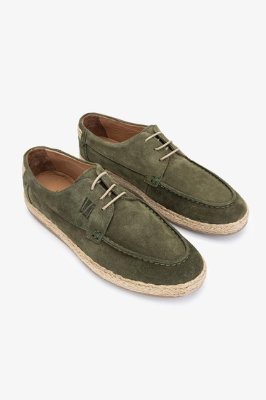  Valmenti Marita Erkek Yeşil Süet Hakiki Deri Casual Ayakkabı