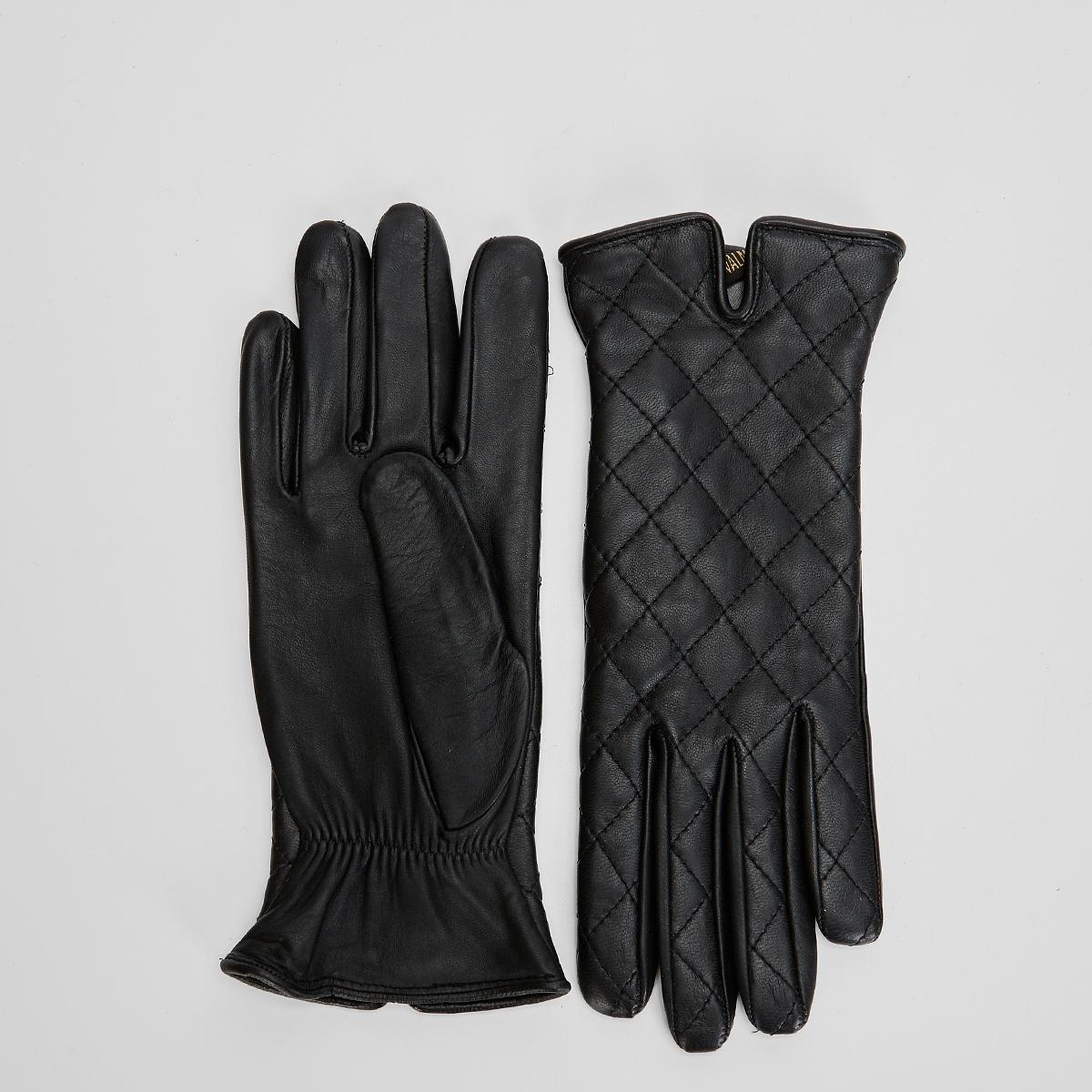 Valmenti Kadın Siyah Hakiki Deri Eldiven