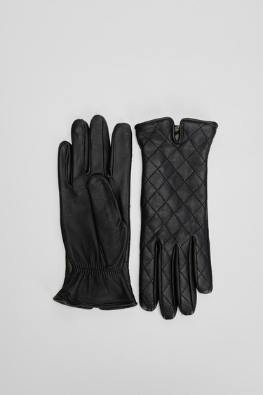  Valmenti Kadın Siyah Hakiki Deri Eldiven