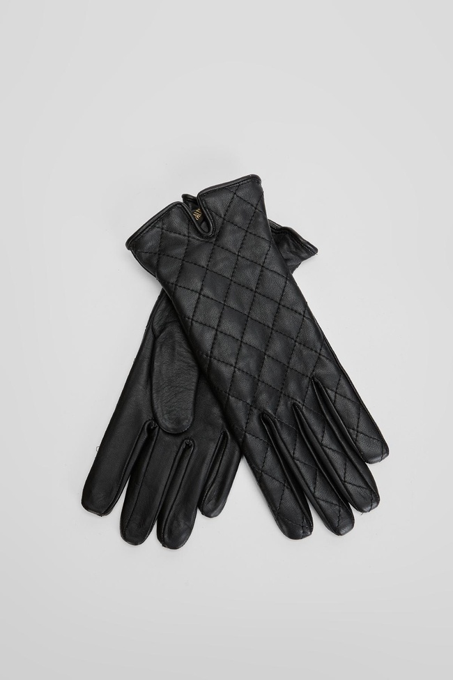  Valmenti Kadın Siyah Hakiki Deri Eldiven