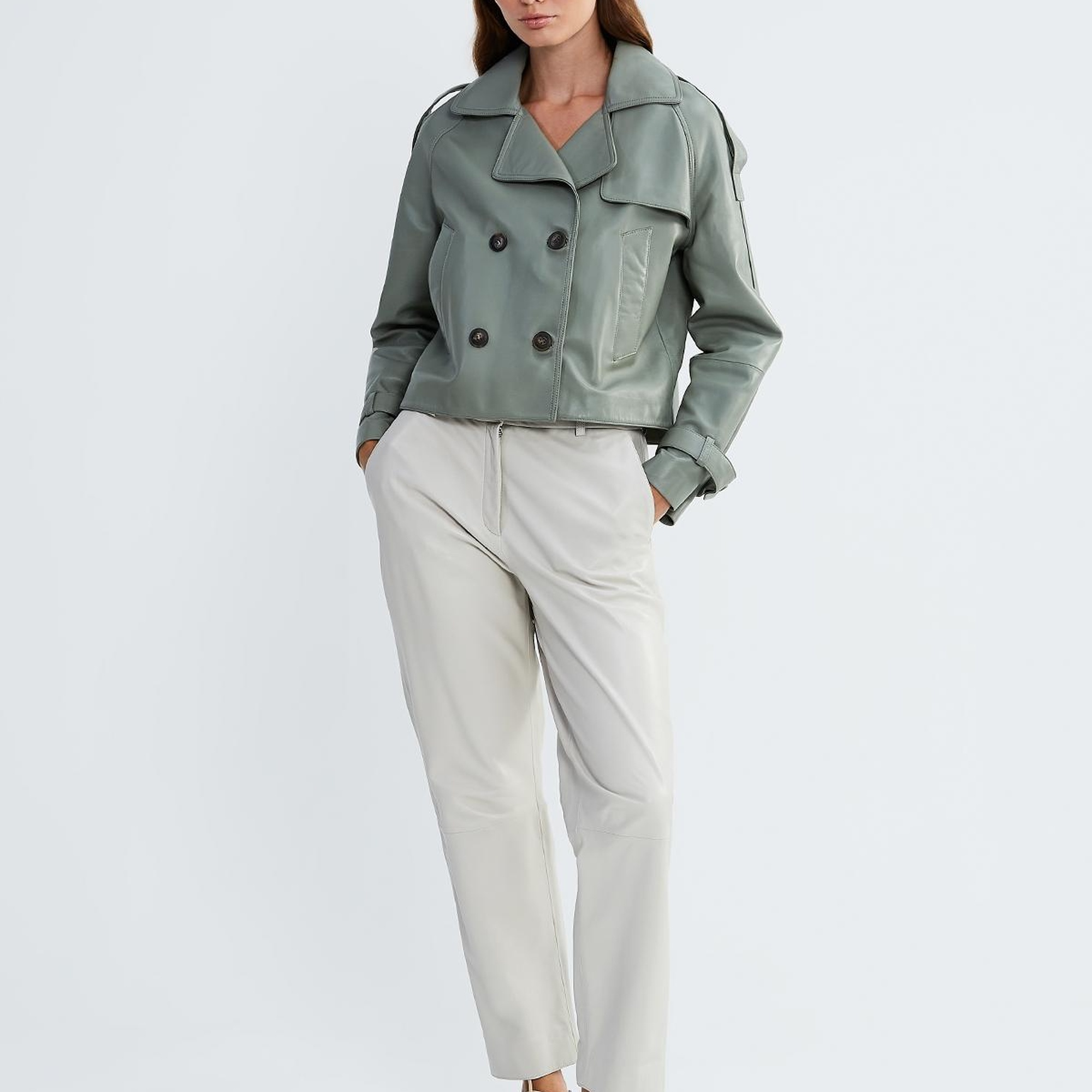 Valmenti Kadın Bakır Hakiki Deri Ceket