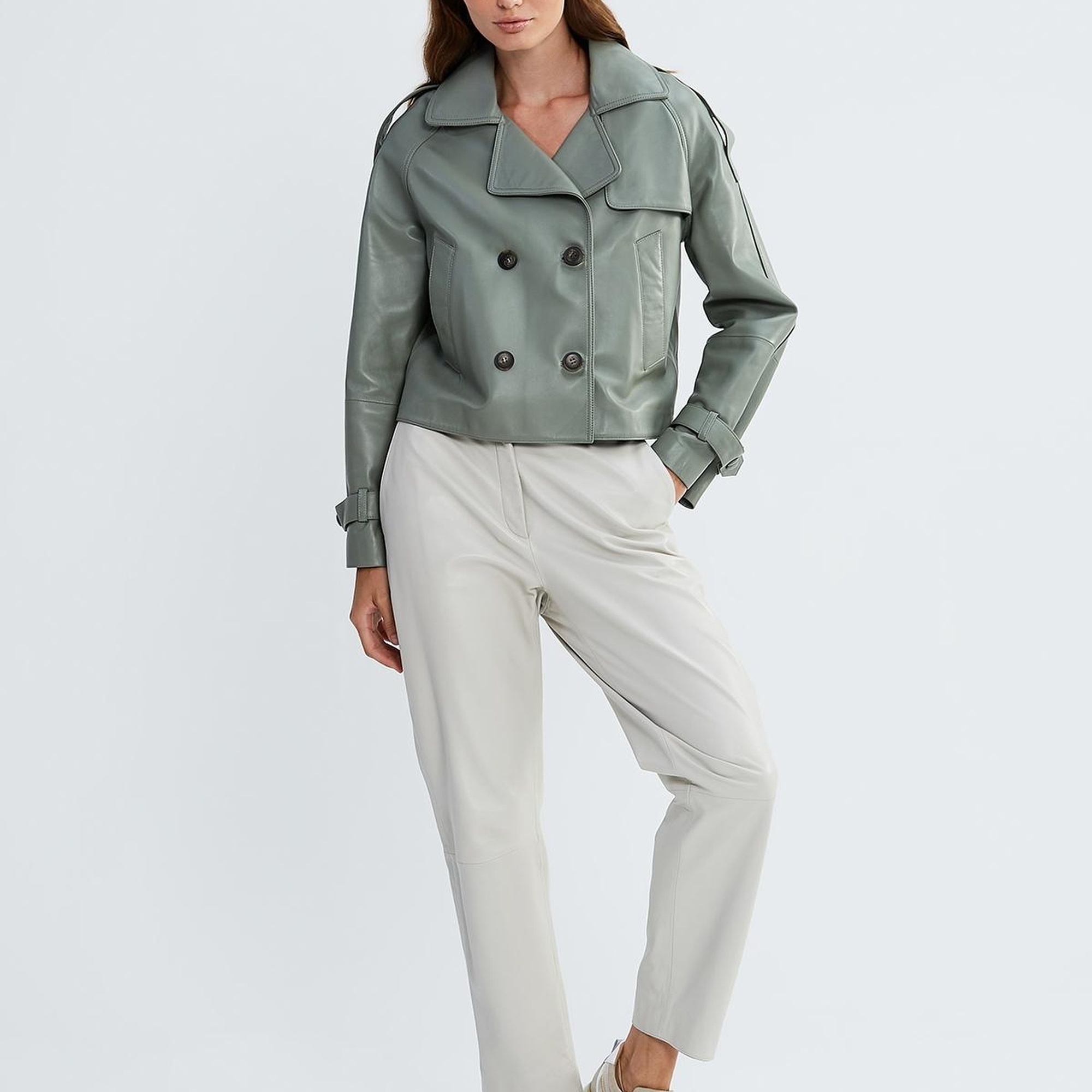 Valmenti Kadın Bakır Hakiki Deri Ceket