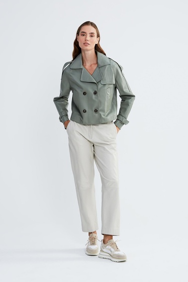  Valmenti Kadın Bakır Hakiki Deri Ceket