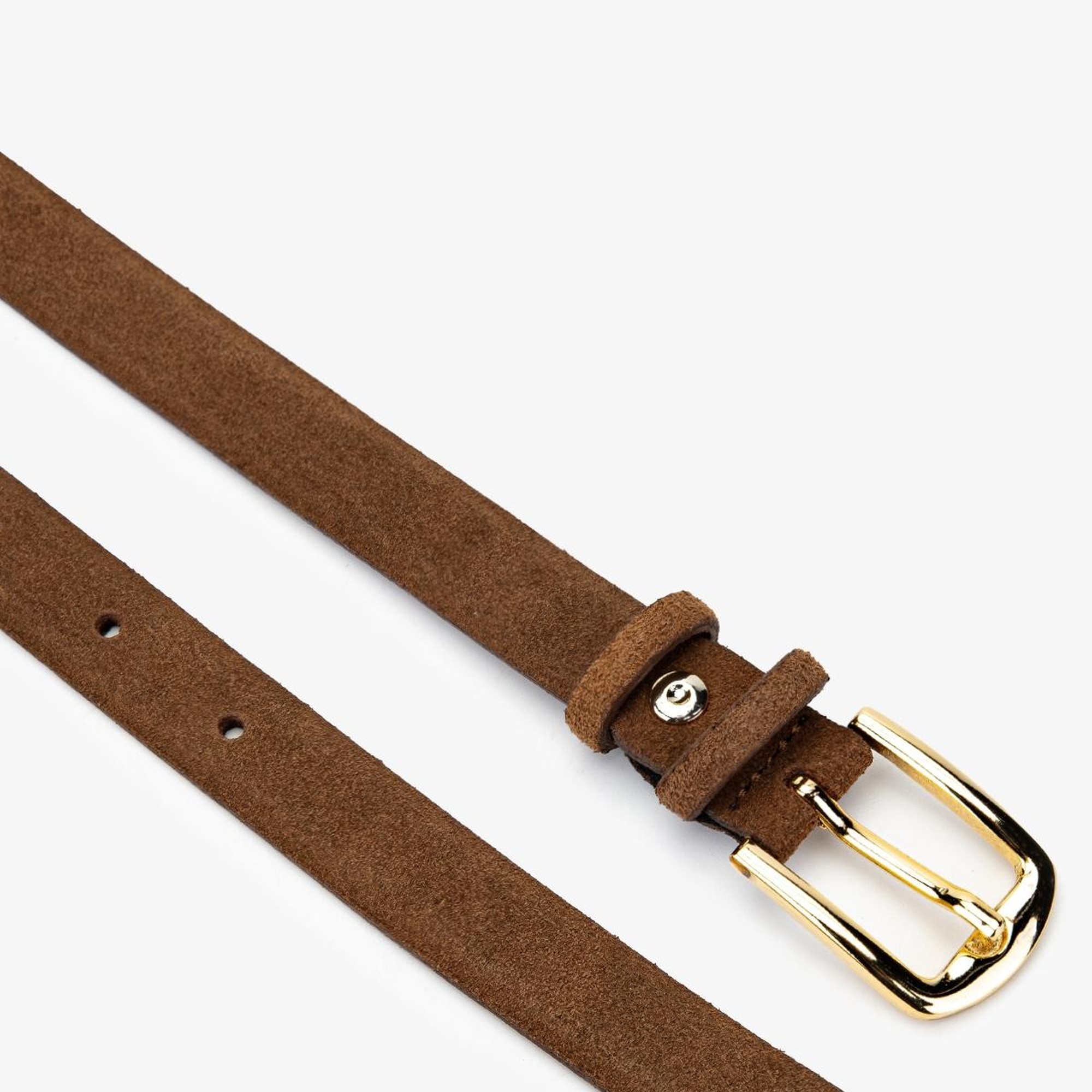 Valmenti Kadın Hakiki Deri Taba Süet Kemer