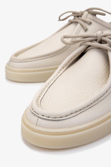  Valmenti Erkek Hakiki Deri Bej Casual Ayakkabı