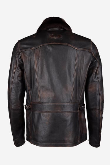  Valmenti Erkek Hakiki Deri Kızıl Eskitme Deri Mont