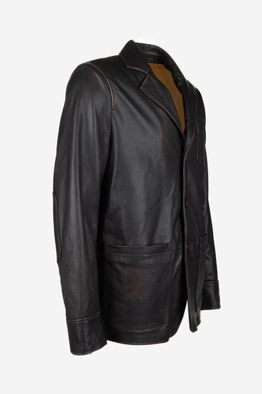  Valmenti Erkek Hakiki Deri Kızıl Eskitme Deri Mont