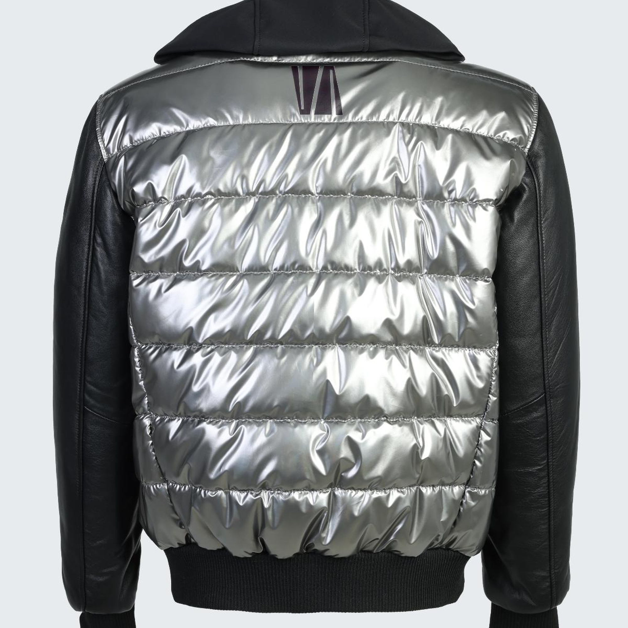 Valmenti Erkek GRI ICON Deri & Tekstil Deri Mont