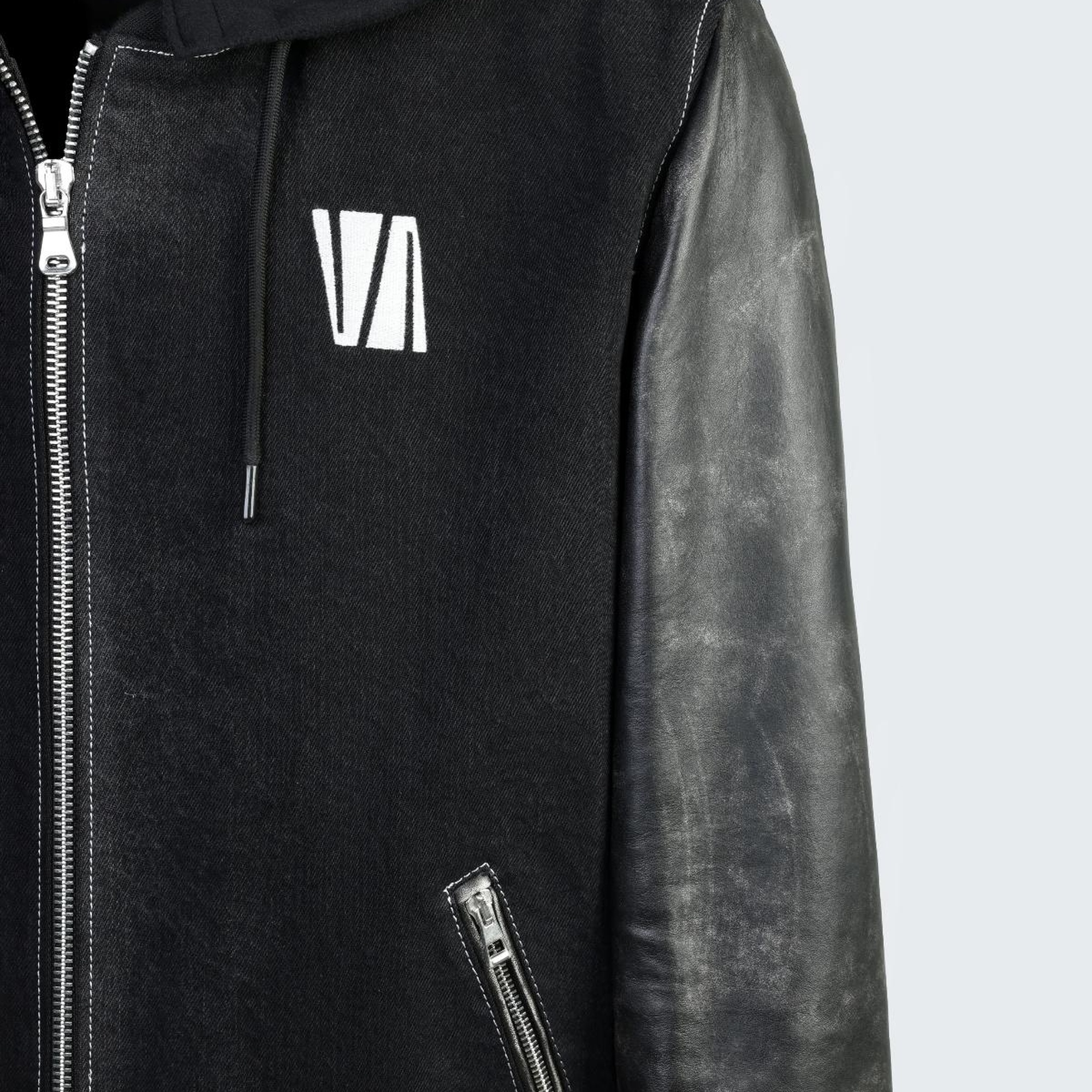 Valmenti Erkek Siyah kot/siyah dr Deri & Tekstil Ceket