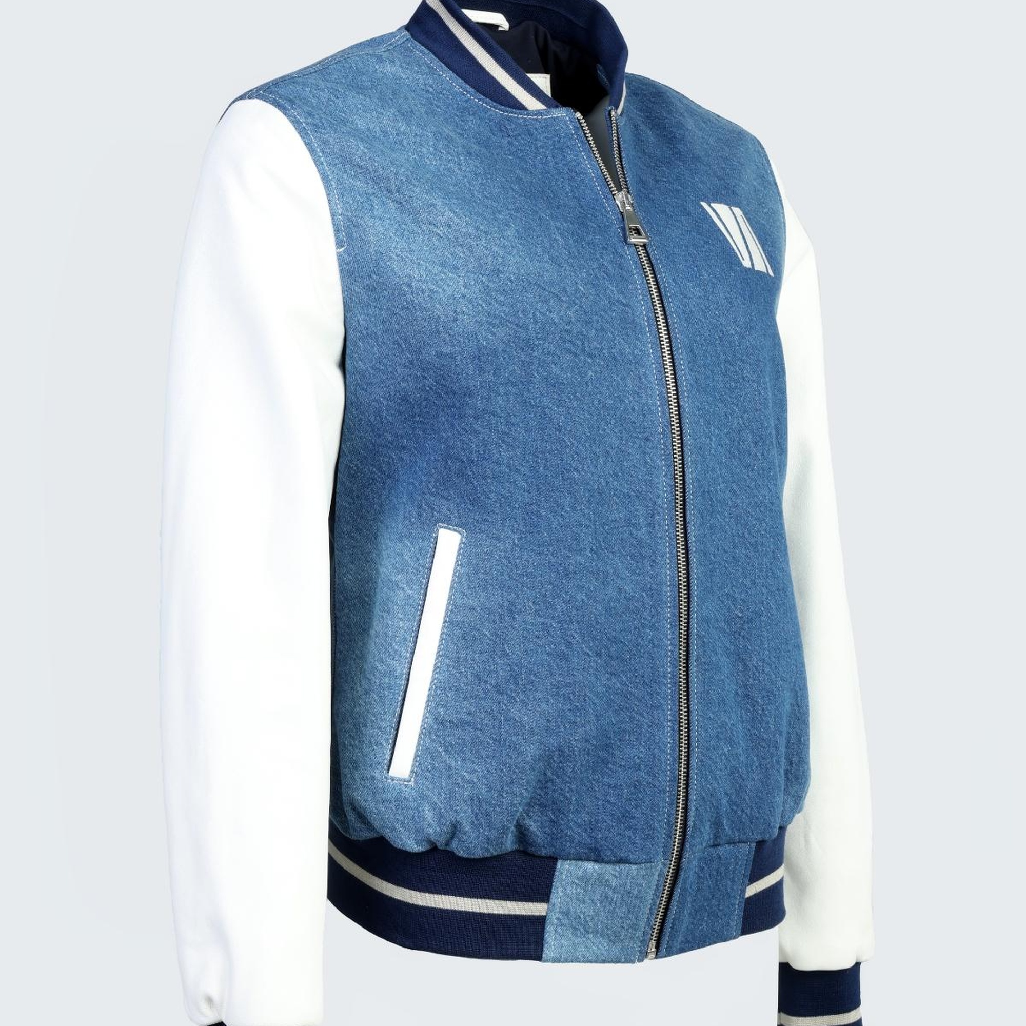 Valmenti Kadın Mavi kot/byz dr Deri & Tekstil Ceket