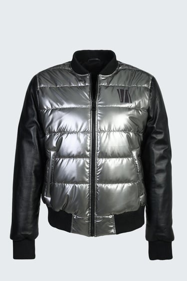  Valmenti Kadın GRI ICON Deri & Tekstil Mont